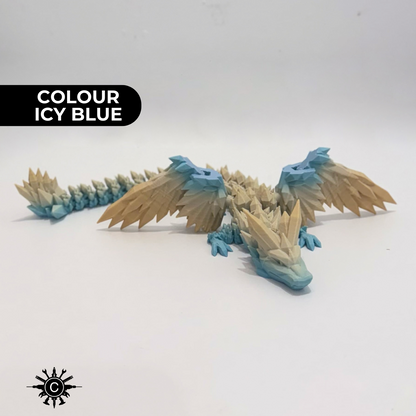 Large Crystal Winged Dragon Fidget