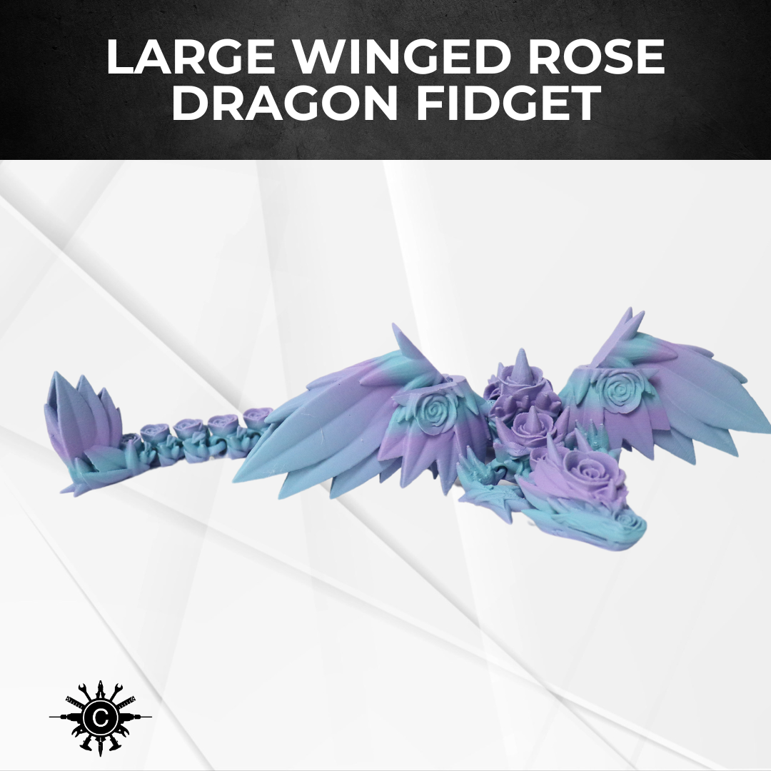 Large Rose Winged Dragon Fidget Toy